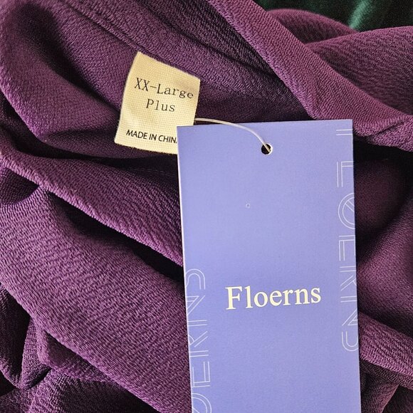 Floerns Womens Plus Size 2X  Mock Neck Short Sleeve Bodycon Pencil Midi Dress - Picture 8 of 9